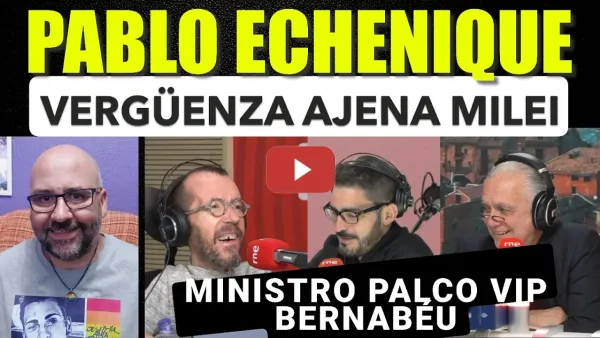 Embedded thumbnail for Pablo Echenique sobre Milei y al PSOE, Ser zurdo se demuestra en el BOE, no en palco de Florentino.