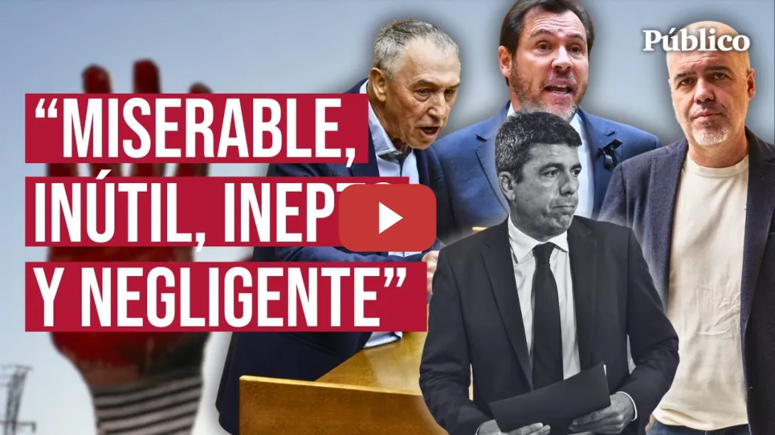 Embedded thumbnail for Puente, contundente con Mazón: &quot;Se va dando un espectáculo lamentable tratando de culpar a otros&quot;