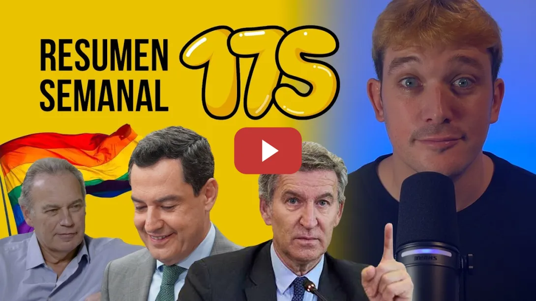 Embedded thumbnail for Orgullo, Ley de Nietos, Juanma y Vox, lista de morosos #ResumenSemanal 175 | Miguel Charisteas