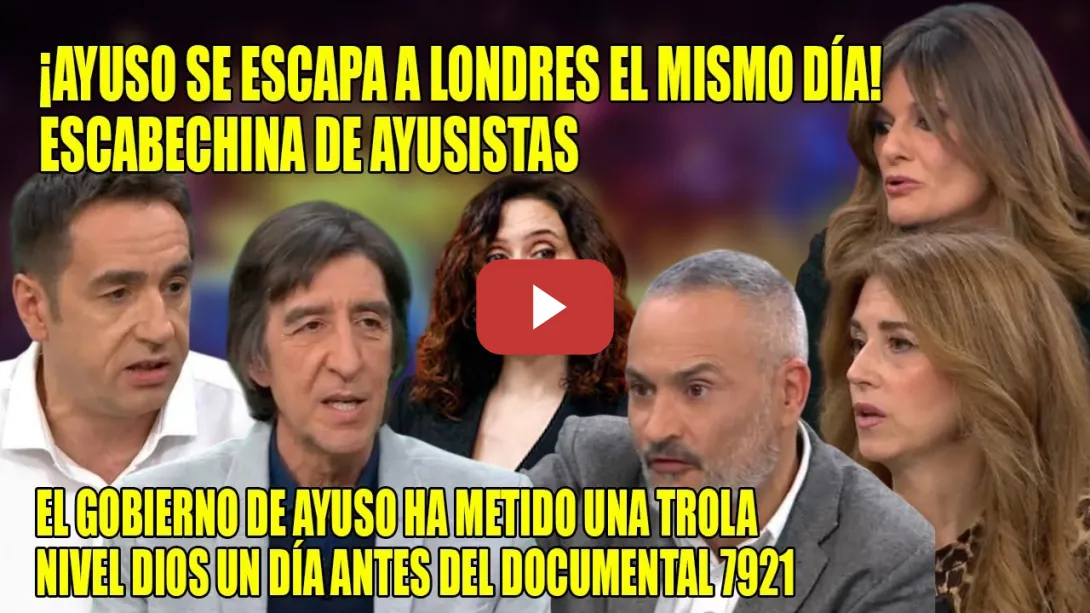Embedded thumbnail for ESCABECHINA de Ayusistas⚡¡Esto no hay MAYORÍA ABSOLUTA que LO LAVE!⚡Benja Prado, Delgado y Ruiz⚡7291