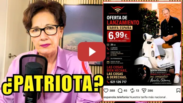 Embedded thumbnail for BERTÍN OSBORNE HACE EL RIDÍCULO CON SU NUEVA EMPRESA DE TELEFONÍA MÓVIL