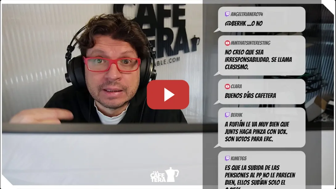 Embedded thumbnail for 🔴☕  El PP se alía con Junts contra la subida de pensiones y los descuentos en transportes
