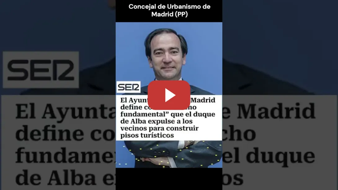 Embedded thumbnail for Al Duque de Alba puede tener los pisos turísticos que el quiera