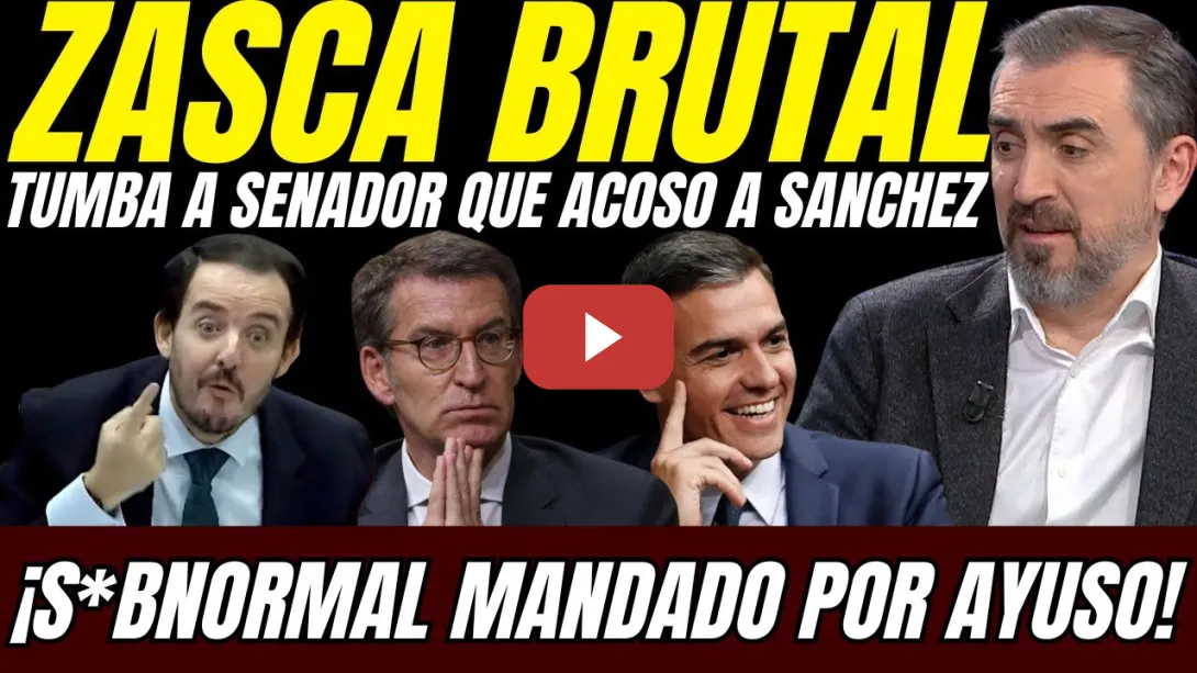 Embedded thumbnail for 💥 Ignacio Escolar DESTROZA al BOCAZAS de Alejo Miranda por su RIDÍCULO en el SENADO ¡S*BNORMAL!