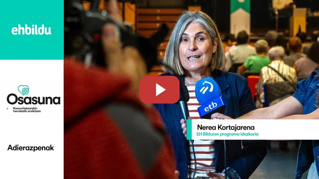 Embedded thumbnail for Nerea Kortajarenaren adierazpenak EH Bilduk antolatutako Osasun Jardunaldietan