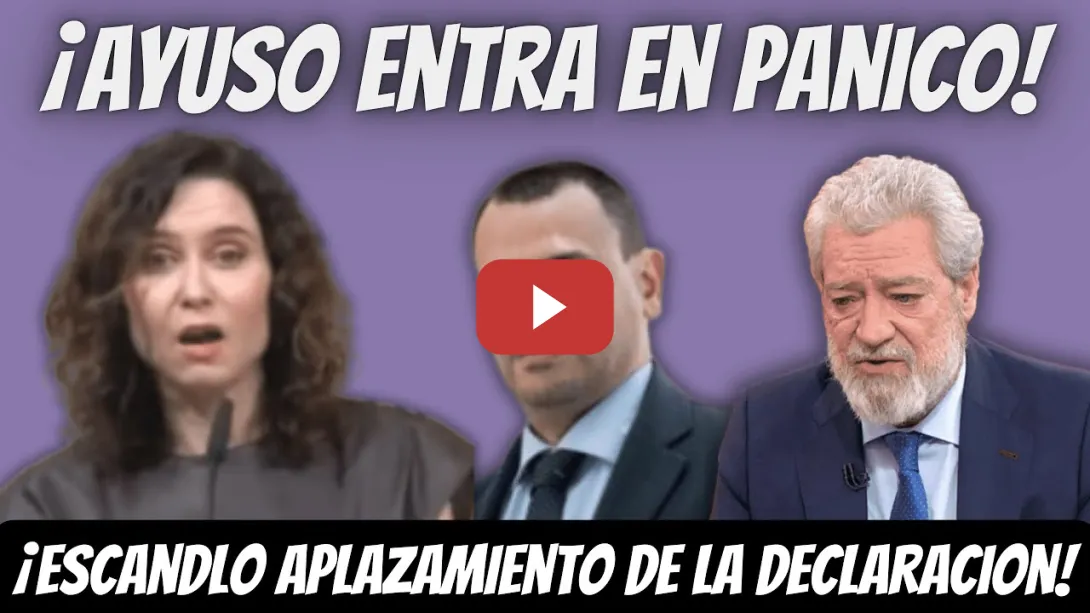 Embedded thumbnail for Ayuso BALBUCEA cuando le PREGUNTAN por Alberto Quirón - ¡ESCÁNDALO APLAZAMIENTO DECLARACIÓN!