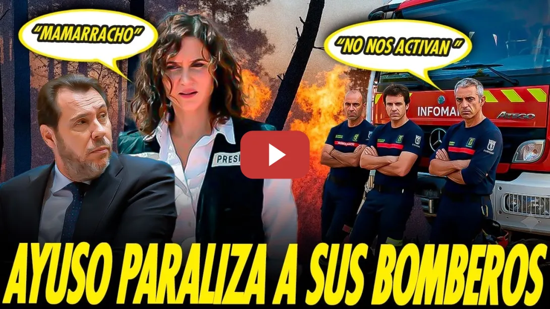 Embedded thumbnail for AYUSO DESARTICULA EL SERVICIO DE BOMBEROS MIENTRAS ARDE MADRID