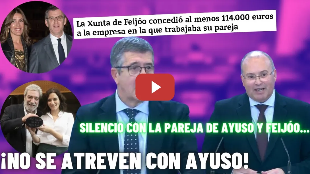 Embedded thumbnail for 💥PÁNICO en el PP: ¡NO se ATREVEN con AYUSO! ¡la PAREJA de FEIJÓO se embolsó 114.000€ de la XUNTA!💥