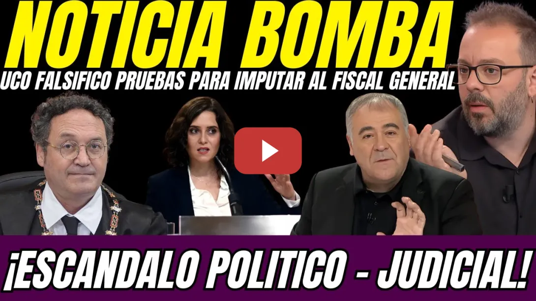 Embedded thumbnail for 💥 Antonio Maestre DESVELA PRUEBAS FALSIFICADAS de la UCO para IMPUTAR al Fiscal General