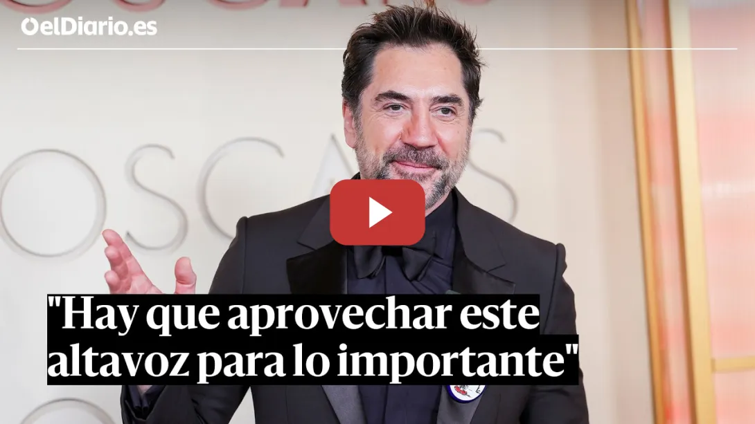 Embedded thumbnail for Bardem carga en los Óscar contra el conflicto en Oriente Medio y asegura que es "ilegal"