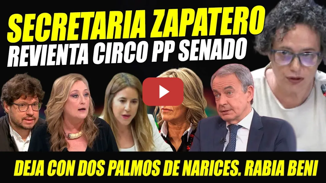 Embedded thumbnail for SECRETARIA ZAPATERO REVIENTA CIRCO PP SENADO. DESTROZAN ELISA BENI POR DEFENDER A CALAMA JULIA OTERO