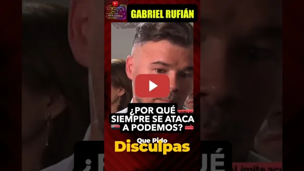 Embedded thumbnail for Rufián pide disculpas y se pregunta por qué se ataca a Podemos siempre desde todos lados.