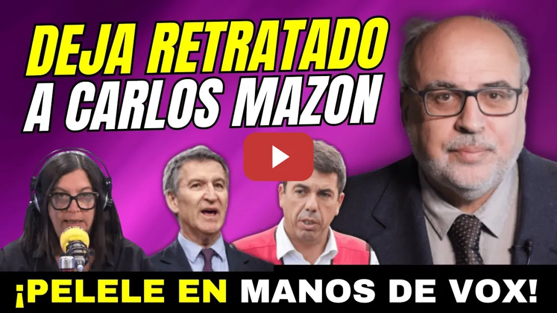 Embedded thumbnail for 💥LATIGAZO DE ENRIC JULIANA A MAZÓN &quot;PELELE EN MANOS DE VOX&quot; FEIJÓO LO PAGARÁ CARA