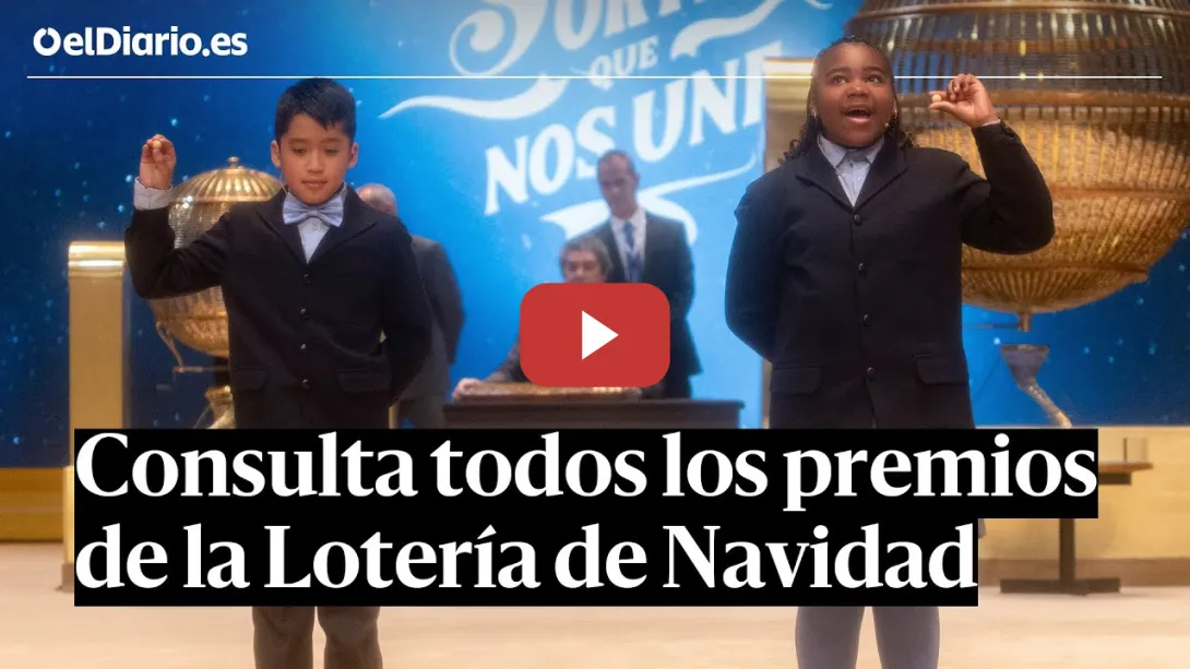 Embedded thumbnail for RESUMEN de todos los PREMIOS de la LOTERÍA DE NAVIDAD: el GORDO ha sido el 72480