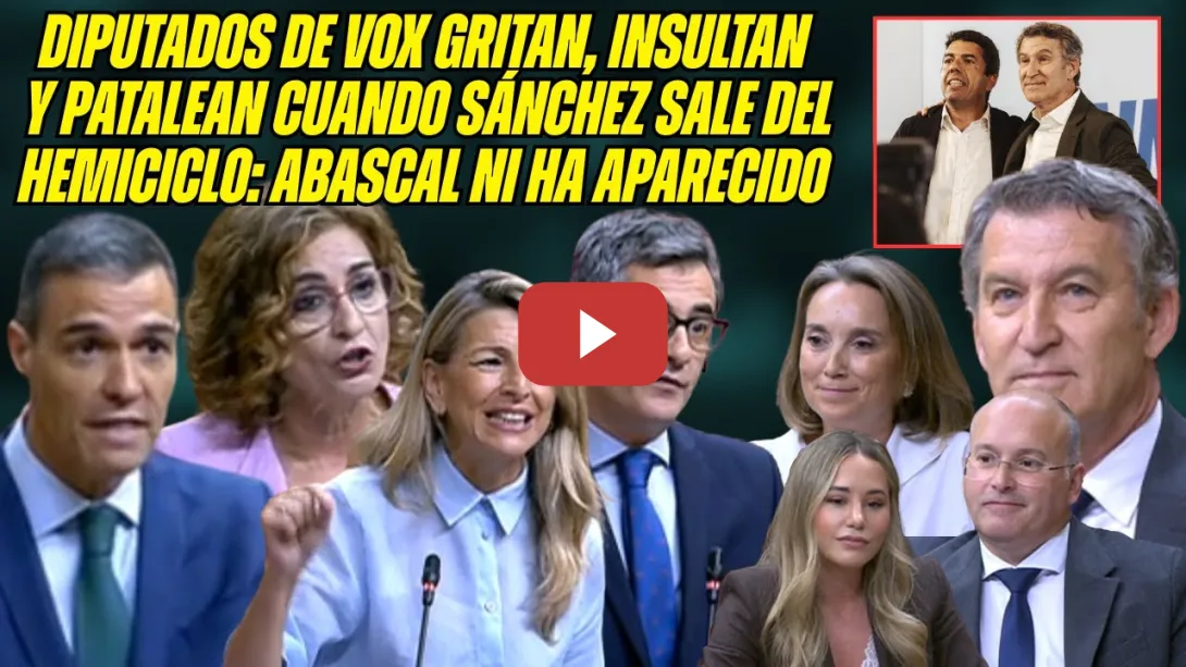 Embedded thumbnail for VOX GRITA y PATALEA cuando SALE SÁNCHEZ. RIDÍCULO de FEIJÓO &quot;FOTOS CAPO&quot;. MINISTROS SESIÓN CONTROL