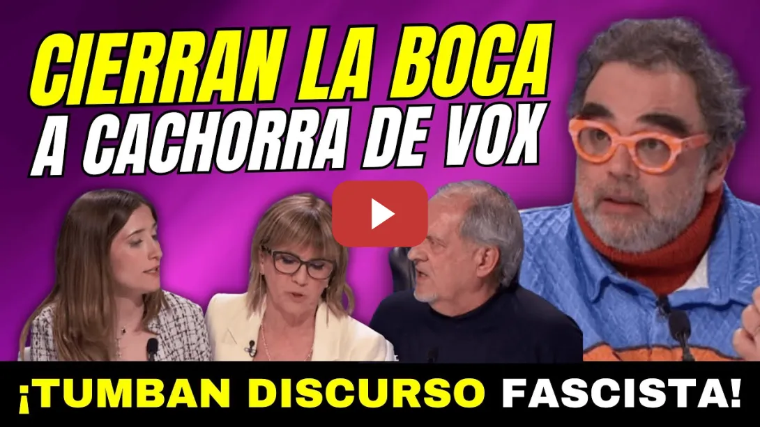 Embedded thumbnail for 💥¡BRAVO!, REVIENTAN A CACHORRA DE VOX &quot;BOB POP y AROCA&quot; DESTROZAN DISCURSO FASCISTA