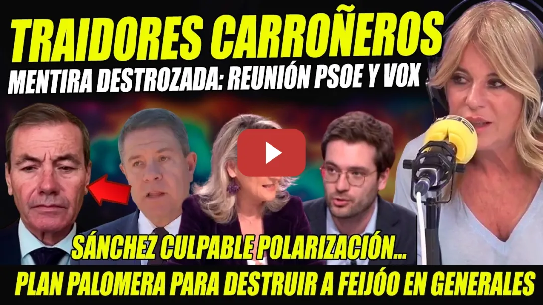 Embedded thumbnail for DELIRIO TRAIDORES PSOE: REUNIÓN SECRETA PSOE-VOX.PALOMERA SUELTA PLAN CONTRA FEIJÓO.TOMÁS GÓMEZ-PAGE