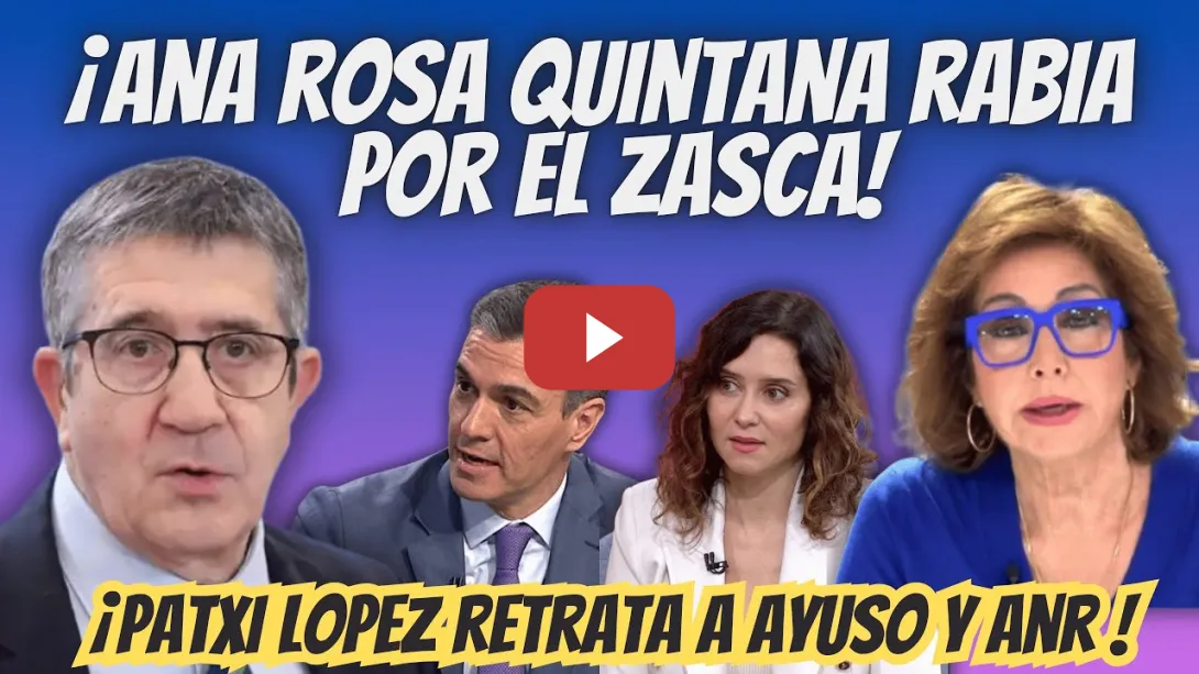 Embedded thumbnail for Patxi López HACE RABIAR a Ana Rosa Quintana - PILLADA de BULO - PALMERA de Ayuso