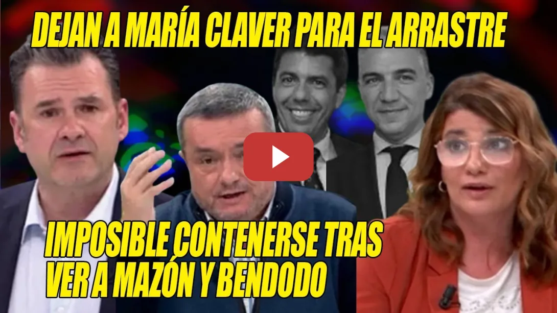 Embedded thumbnail for Iñaki López HACE TRIZAS a María Claver y Chema Crespo DEJA TITUBEANDO a Mazón💥¡Se abrazó a Sánchez!