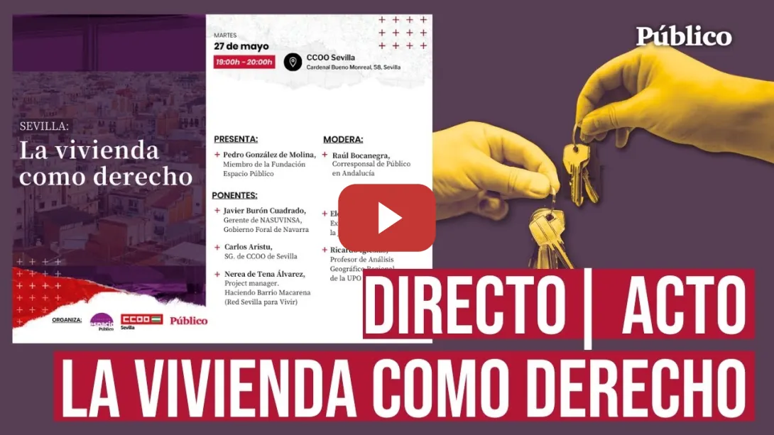 Embedded thumbnail for DIRECTO| Sigue el acto &quot;La vivienda como derecho&quot; organizado por la fundación &#039;Espacio Público&#039;