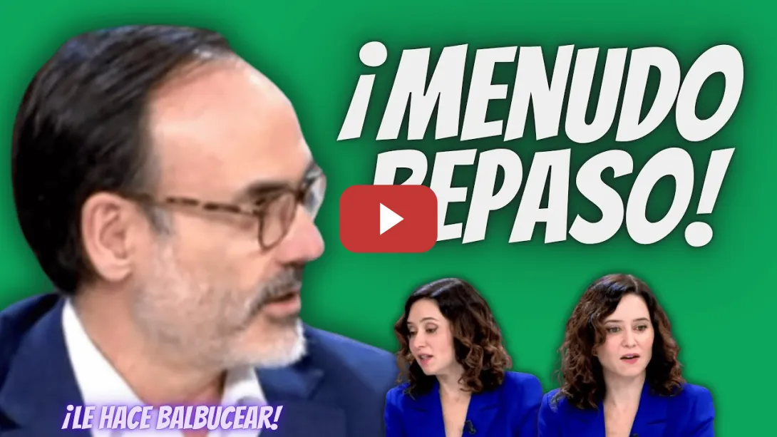 Embedded thumbnail for Fernando Garea  “HACE BALBUCEAR” a Ayuso en DIRECTO cuando le PREGUNTA por su PAREJA