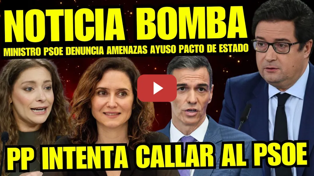 Embedded thumbnail for MINISTRO ÓSCAR LÓPEZ DENUNCIA AMENAZAS DE AYUSO PARA NO FIRMAR EL PACTO DE ESTADO “ES LAMENTABLE”