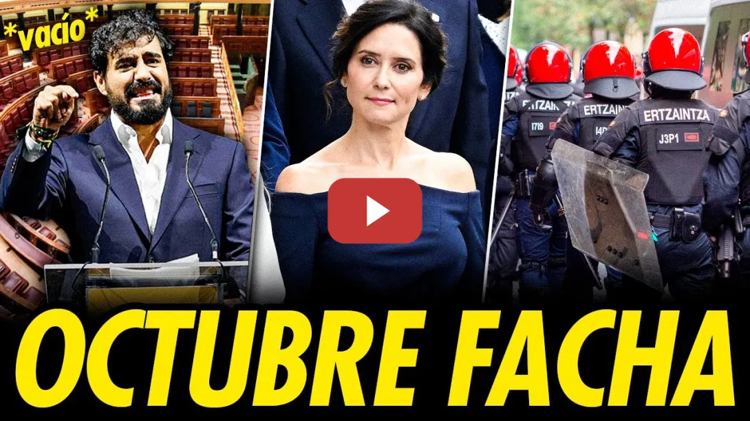 Embedded thumbnail for 12 DE OCTUBRE FACHA: TELEAYUSO, PINCHAZO DE ALVISE Y ERTZAINTZA DEFENDIENDO A FALANGISTAS
