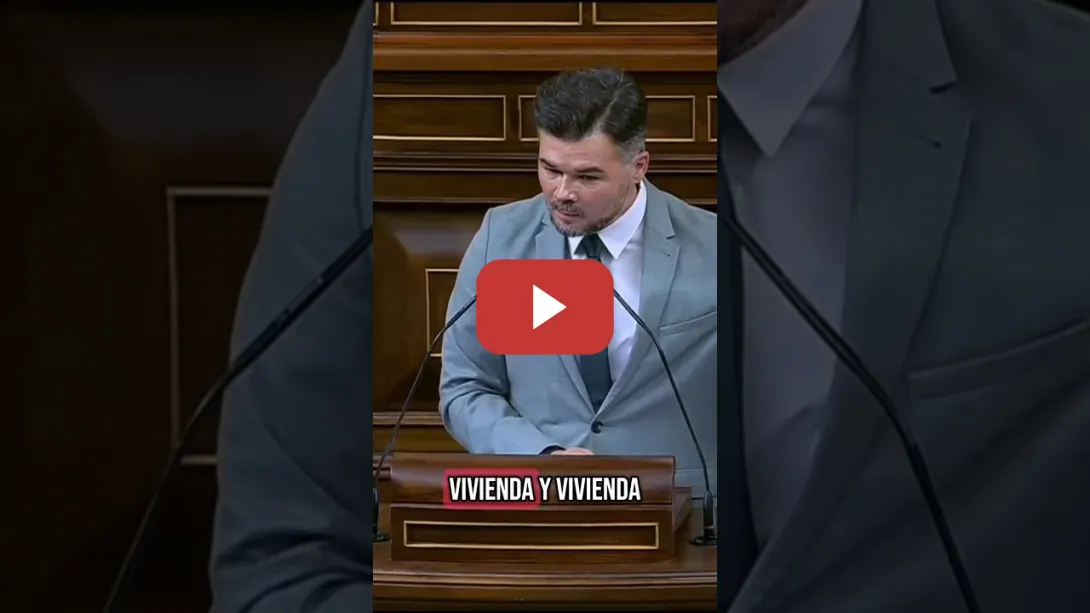 Embedded thumbnail for Gabriel Rufián le da al PsoE la clave para que el gobierno sobreviva: VIVIENDA, VIVIENDA, VIVIENDA