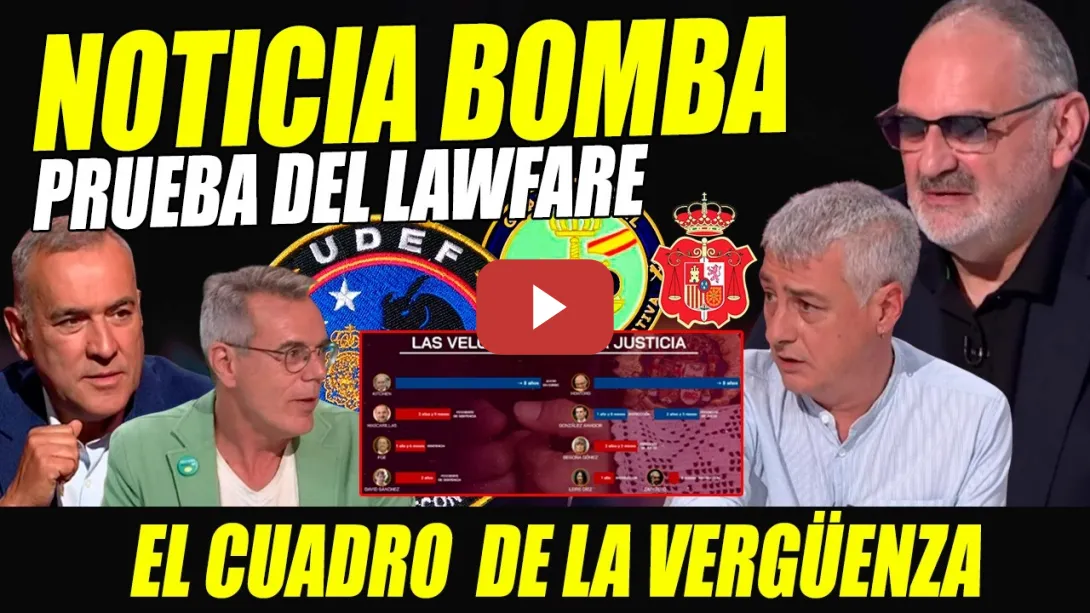 Embedded thumbnail for LA PRUEBA DEL LAWFARE: LA DOS VELOCIDADES DE LA JUSTICIA CONTRA LA IZQUIERDA Y CON LA DERECHA.MATUTE