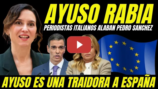 Embedded thumbnail for PERIODISTAS ITALIANOS HACEN RABIAR A AYUSO POR ALABAR ÉXITO DE ESPAÑA PEDRO SÁNCHEZ FRENTE A MELONI