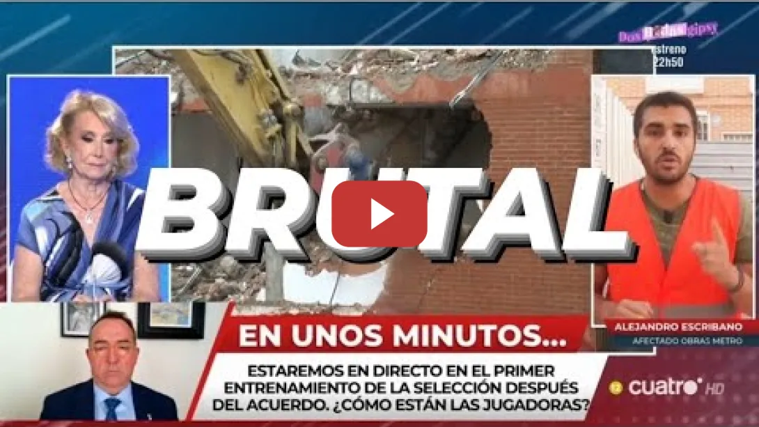 Embedded thumbnail for El brutal repaso a Esperanza Aguirre en directo por el portavoz de los afectados del metro de Madrid