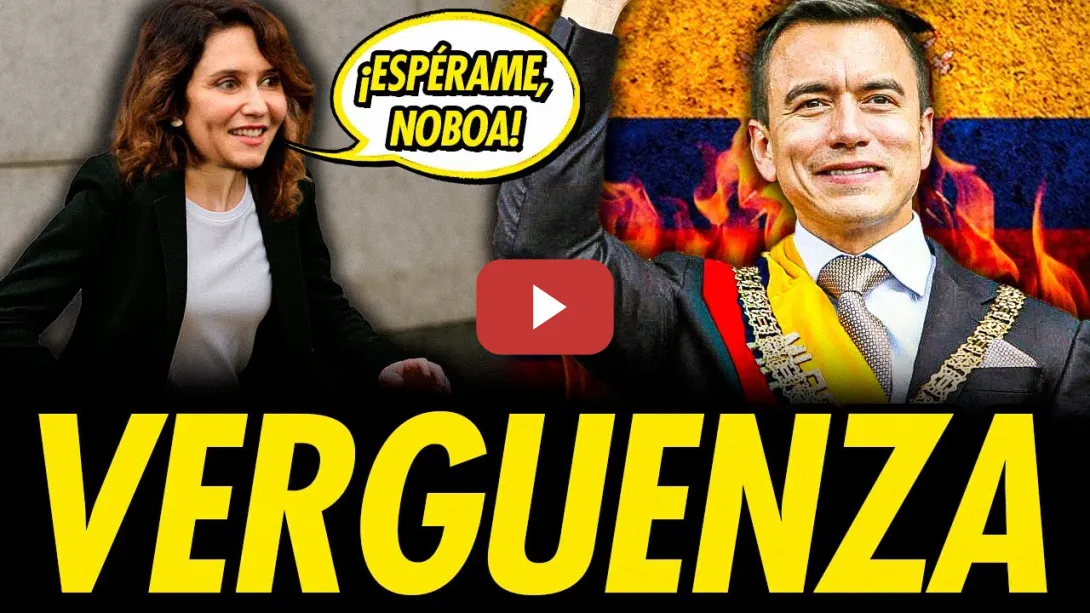 Embedded thumbnail for AYUSO ESCAPA DE ESPAÑA PARA APOYAR LA CAMPAÑA SUCIA DE NOBOA