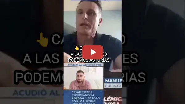 Embedded thumbnail for Manuel Pravia, candidato de Podemos en Asturias retratando a Nacho Abad