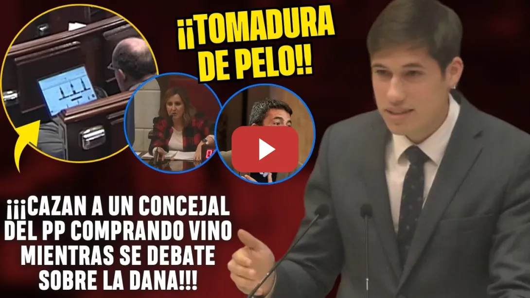 Embedded thumbnail for ¡CAZAN a un CONCEJAL PP COMPRANDO VINO en MITAD del PLENO! Sanjuan ESTALLA contra CATALÁ (Valencia)
