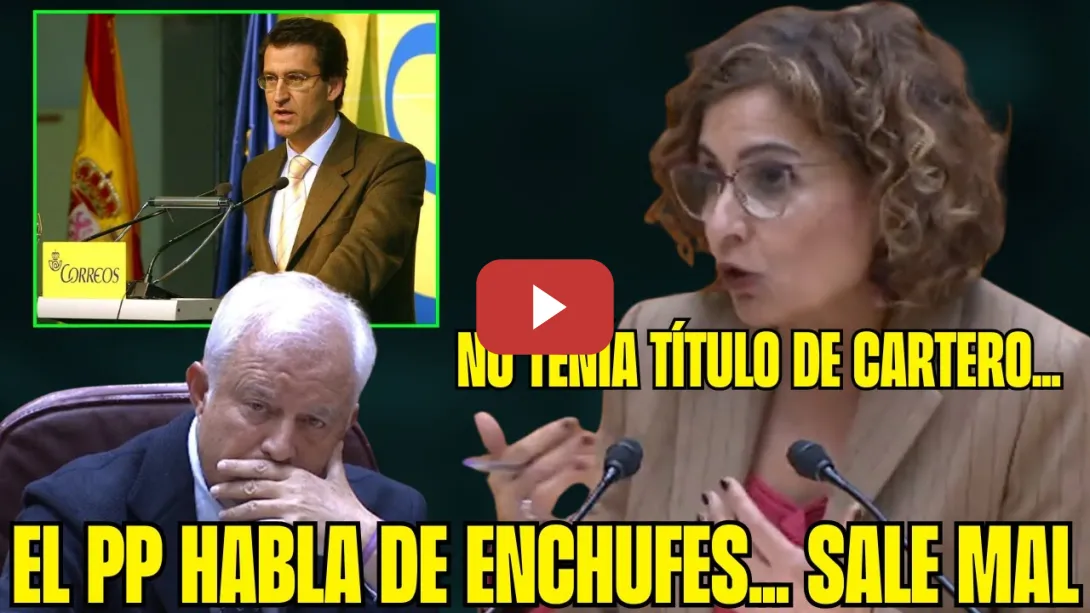 Embedded thumbnail for EL MAYOR ENCHUFADO FUE FEIJÓO EN CORREOS por AZNAR. MONTERO ARRASA al PP en el SENADO!