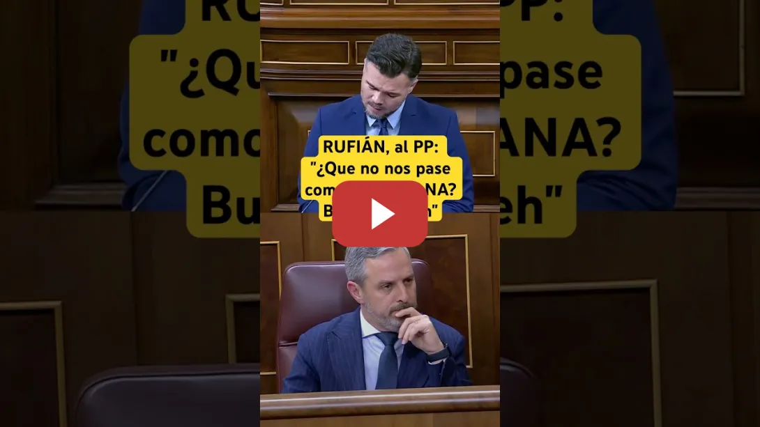 Embedded thumbnail for 🟡 #RUFIÁN, al #PP: &quot;¿Que no nos pase como con la #DANA? Vaya jeta, eh&quot; #mazón #congreso #shorts