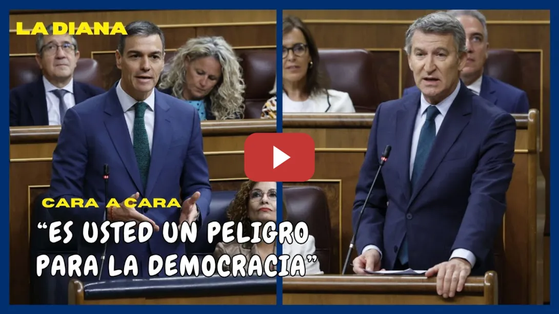 Embedded thumbnail for Cara a cara SÁNCHEZ vs FEIJÓO: &quot;Es usted un verdadero PELIGRO para la DEMOCRACIA&quot;
