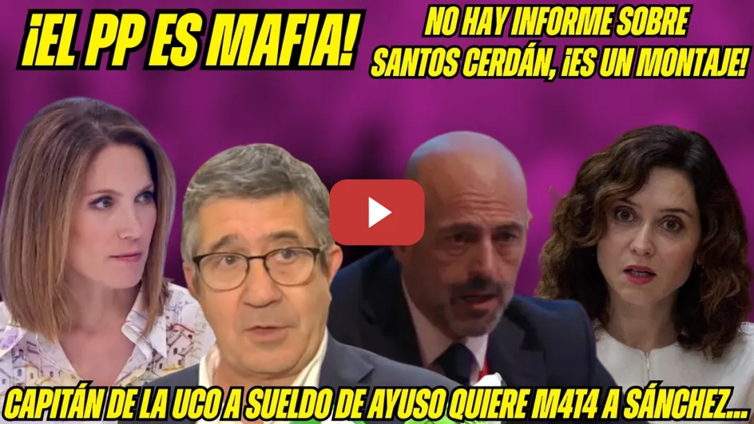 Embedded thumbnail for ¡MONTAJE! CAPITÁN UCO AMENAZA a SÁNCHEZ, PROCESADO de NOVIO, RESIDENCIAS. PATXI LÓPEZ E INTXAURRONDO