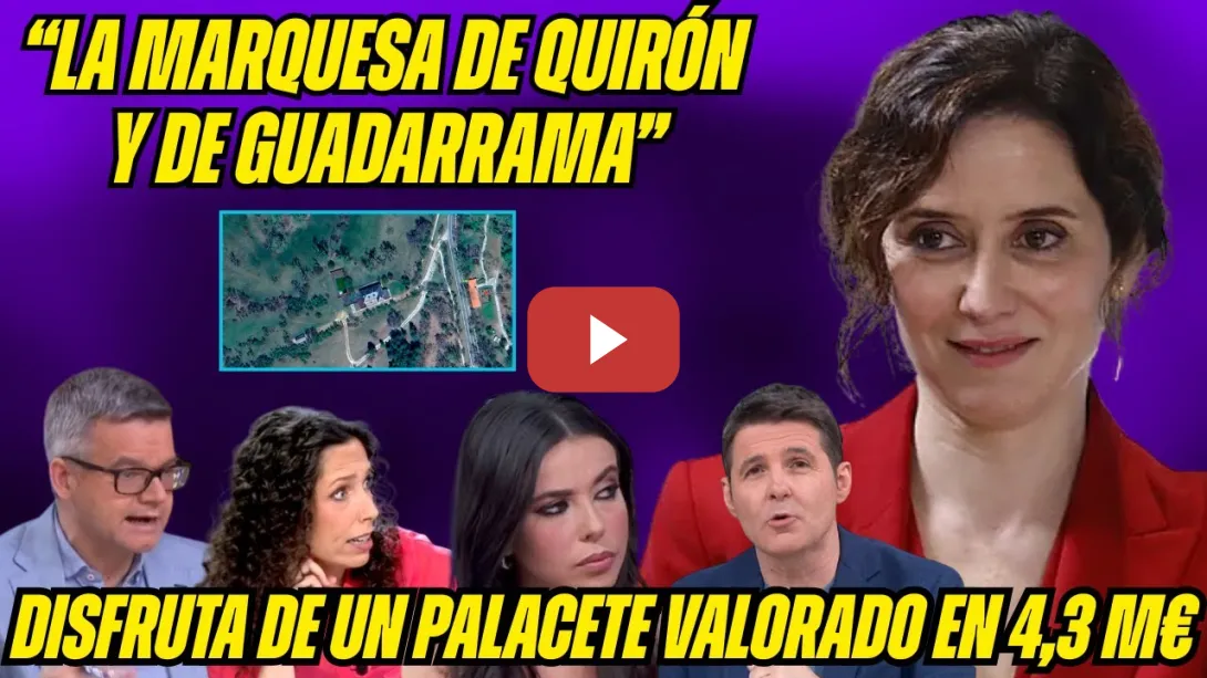 Embedded thumbnail for ¡ESCÁNDALO! AYUSO DISFRUTA de CHALETAZO GRATIS ¡RETRATADA! ¡DESMONTAN AYUSISTA x DEFENDER al NOVIO!