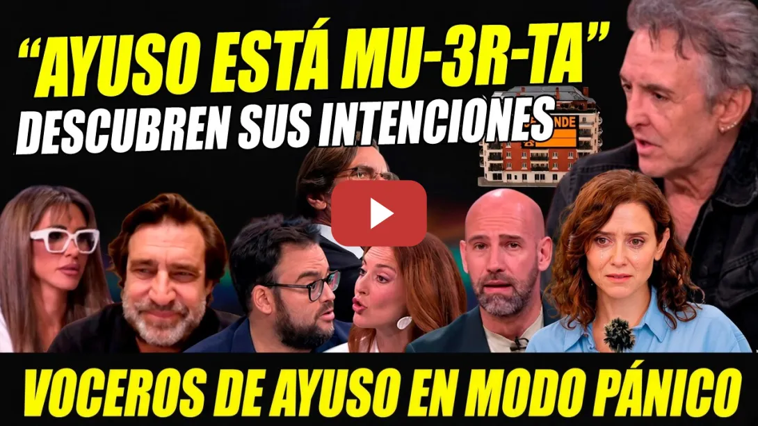 Embedded thumbnail for BOMBAZO: "AYUSO ESTÁ MU-3R-TA". TOPOS, REBELIÓN EN EL PP. PESADILLA PARA VOCEROS AYUSISTAS