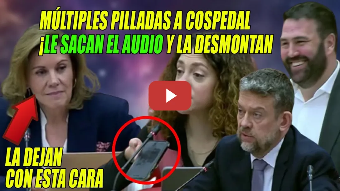 Embedded thumbnail for SOMANTA JAMÁS VISTA a Cospedal💥PONEN los AUDIOS de Villarejo en su CARA y LA DEJAN SUDANDO💥MENTIROSA
