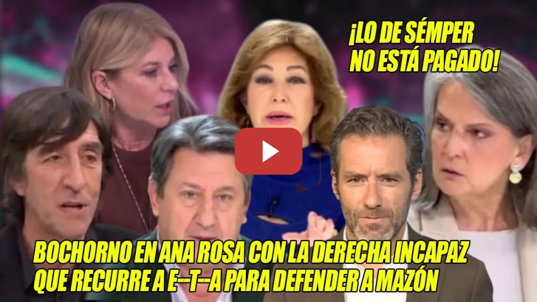 Embedded thumbnail for DEJAN SECA a Isabel S.S. y su BI-LIS en Ana Rosa x el E-T-A COMODÍN💢¡NO está pagado lo de Sémper!