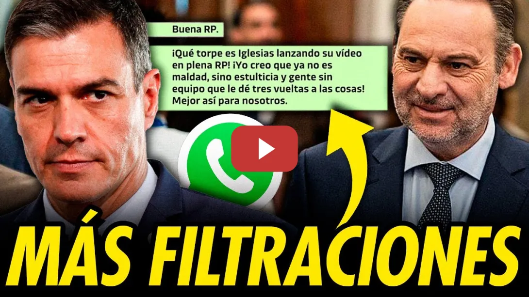 Embedded thumbnail for NUEVOS MENSAJES ENTRE ÁBALOS Y SÁNCHEZ: LLAMAN &quot;TORPE&quot; A PABLO IGLESIAS
