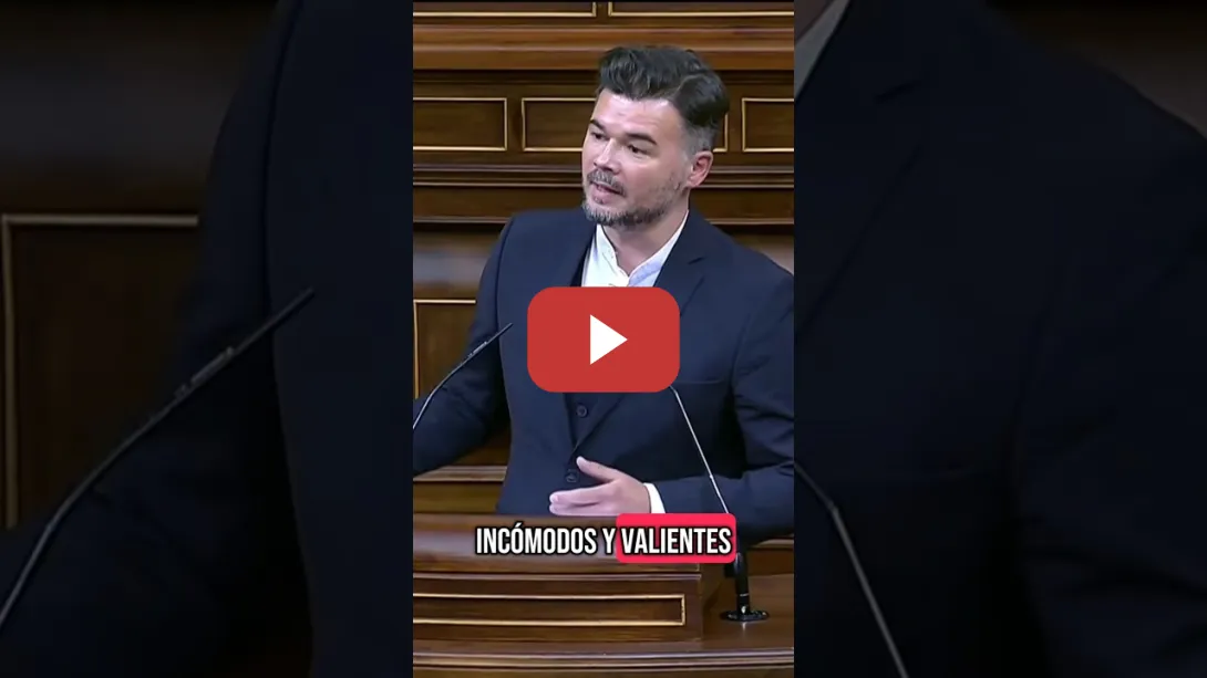 Embedded thumbnail for Gabriel Rufián da una lección a los que llaman &quot;periodismo valiente&quot; a Vito Quiles y Ndongo