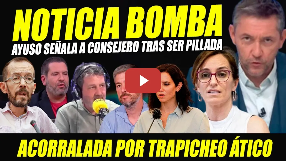 Embedded thumbnail for COBARDE AYUSO PILLADA, CARGARÁ CULPA DE SUS TRAPICHEOS A CONSEJERO. GARCÍA Y ECHENIQUE LA DEJAN SECA