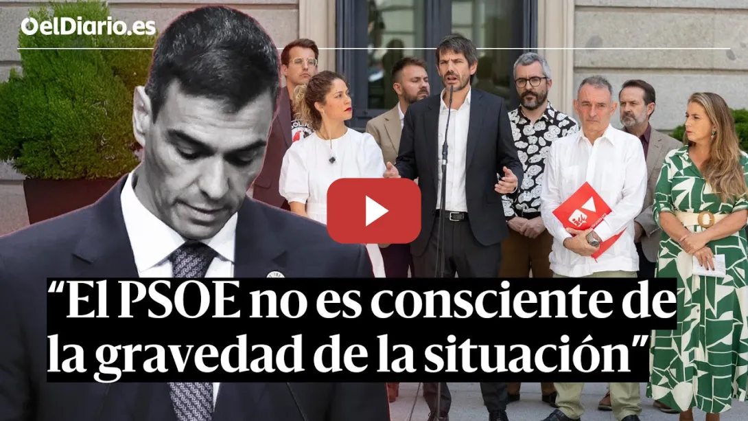 Embedded thumbnail for SUMAR pide al PSOE que la LEGISLATURA &#039;no embarranque&#039;: “No es consciente de la gravedad”