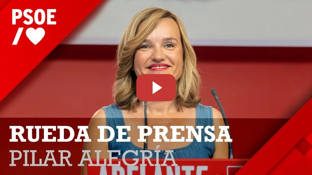 Embedded thumbnail for Rueda de prensa de Pilar Alegría