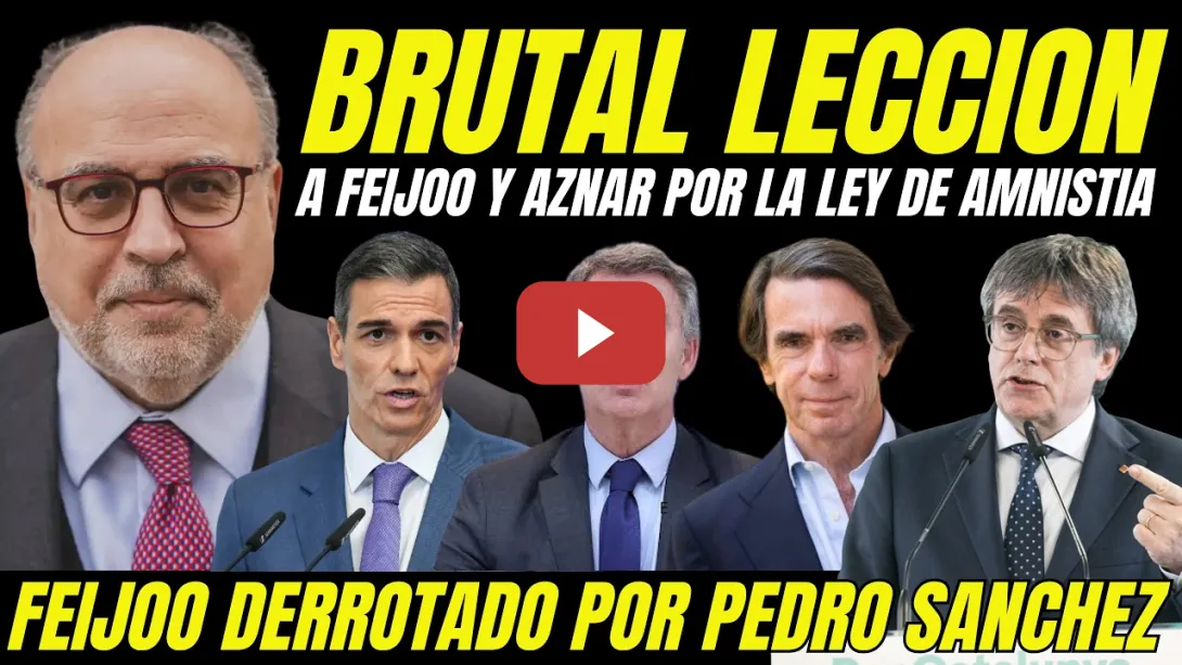 Embedded thumbnail for BRUTAL LECCIÓN DE ENRIC JULIANA A FEIJÓO Y AZNAR POR SU DERROTA ANTE PEDRO SÁNCHEZ LEY DE AMNISTÍA