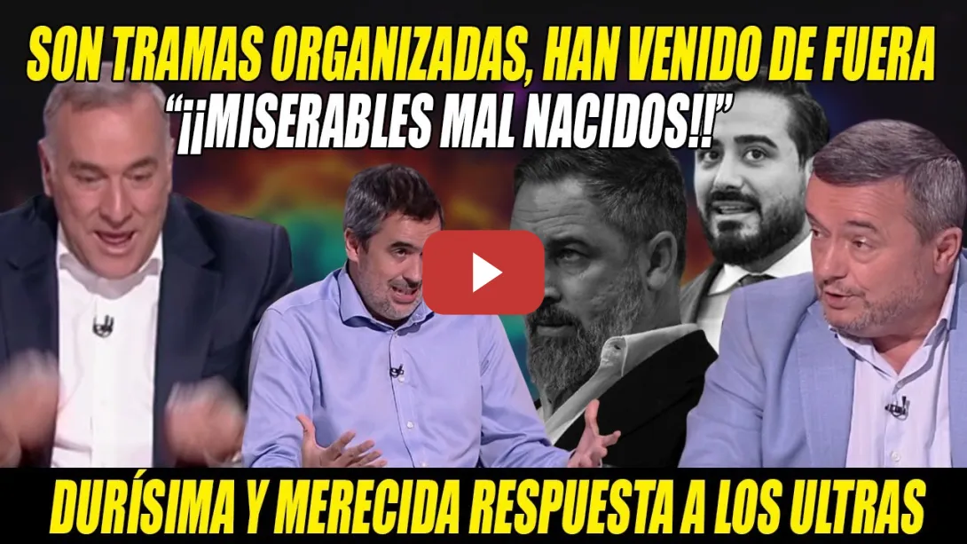 Embedded thumbnail for En SCHOCK con la DURA CRÍTICA a Vox y sus PERROS FALDEROS⚡Fortes-Cué-Crespo: ¡MISERABLES MALNACIDOS!