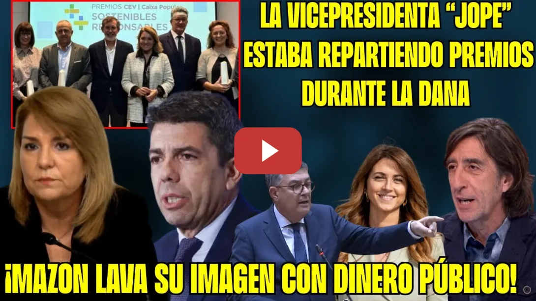 Embedded thumbnail for La PORTAVOZ en APRIETOS estuvo entregando PREMIOS en la DANA. MAZON NOQUEADO x el VARAPALO de JUEZA!